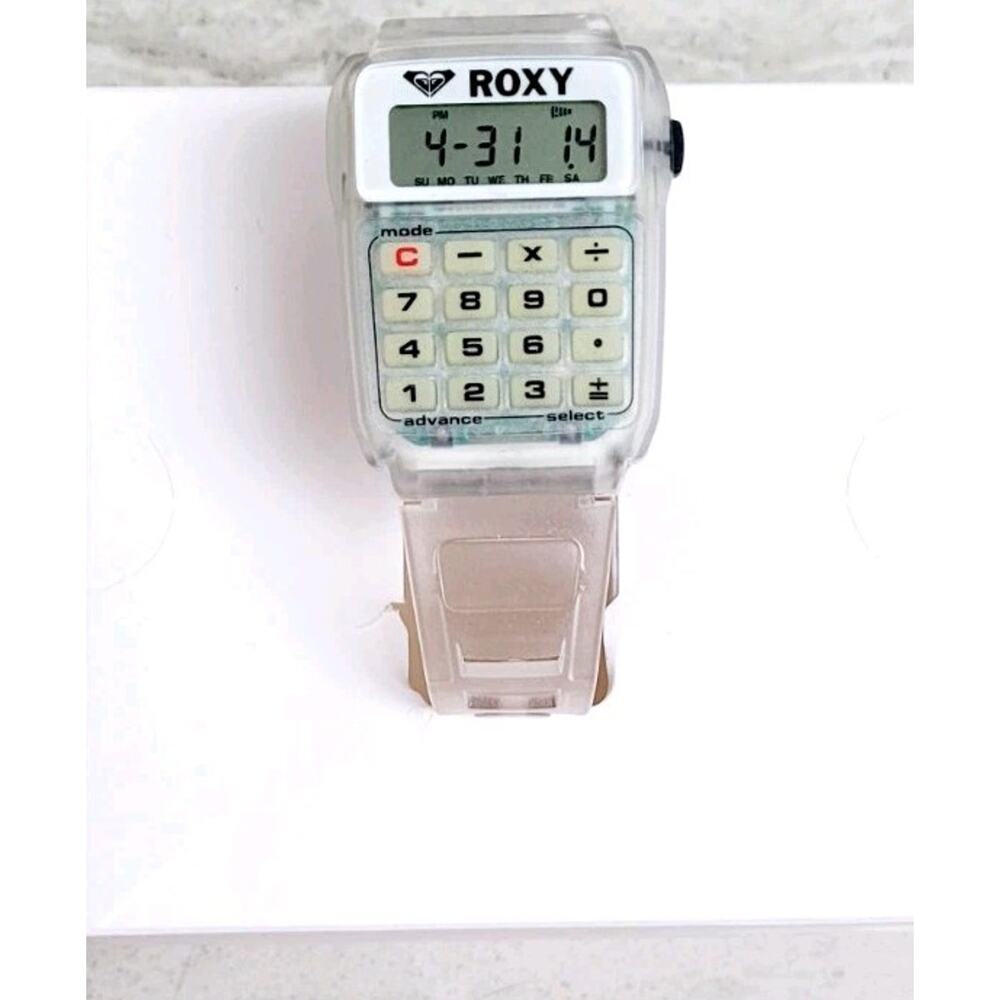 ROXY QUIKSILVER CALCULATOR ALARM WATCH RETRO GEEK CHIC